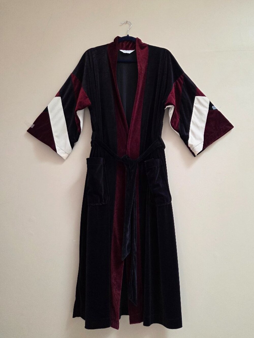 VTG Men's Christian Dior Monsieur Velour Bath Robe OS (S-XL) Black Quiet Luxury